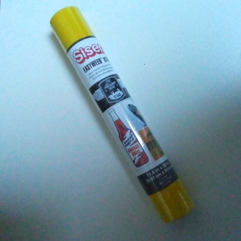 NWT Siser Yellow HTV Iron On Heat Transfer Vinyl Roll 11.8 in x 36 in